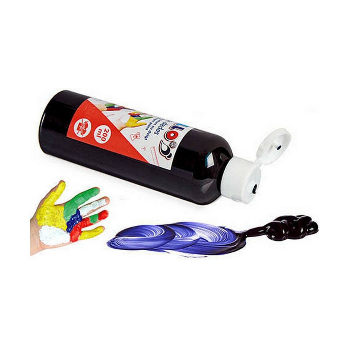 Pintura de Dedos Pincello Morado 200 ml (12 Unidades)