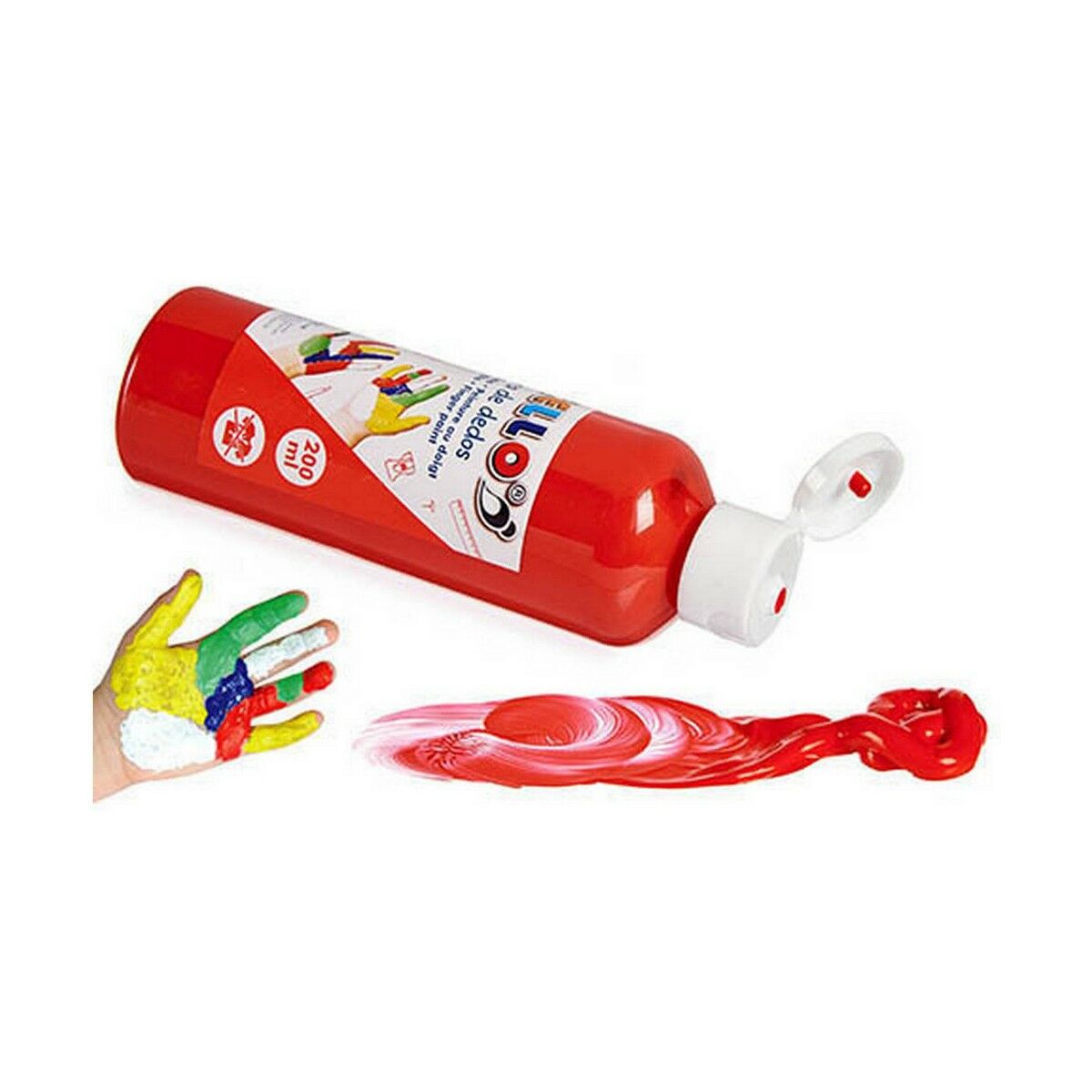 Pintura de Dedos Pincello Naranja 200 ml (12 Unidades)