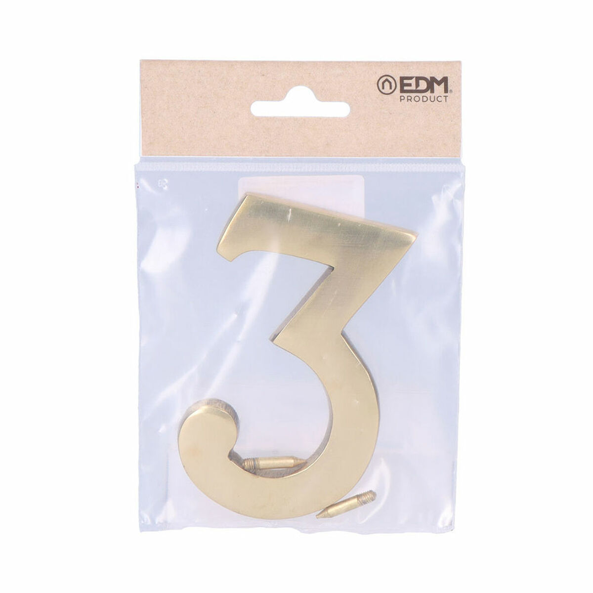 Número EDM 85035  3 Dorado Latón
