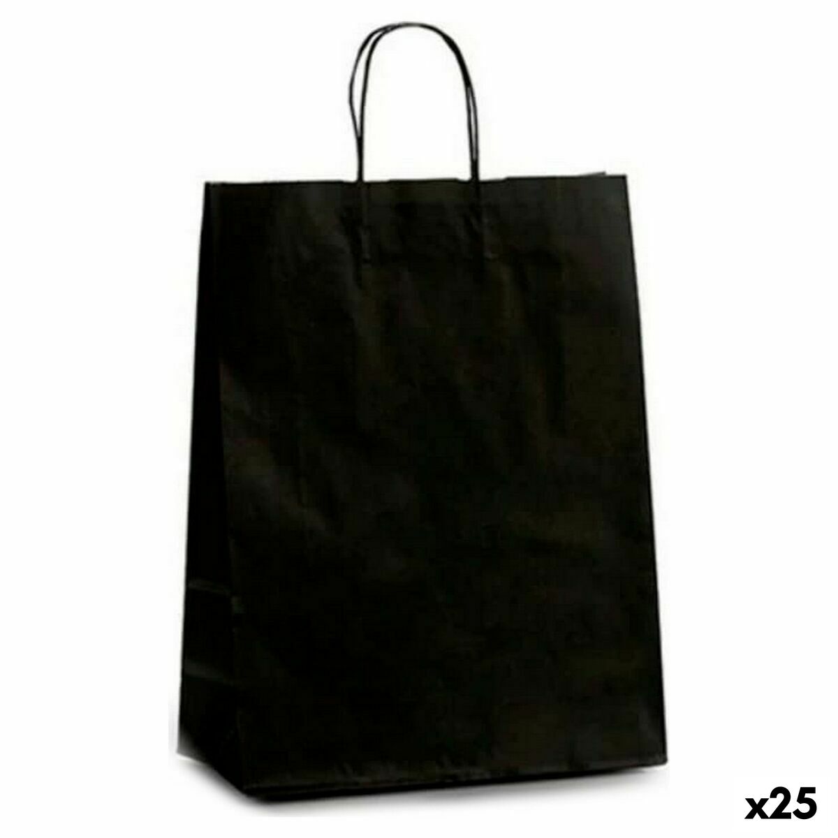 Bolsa de Papel Pincello Negro 12 x 52 x 32 cm (25 Unidades)
