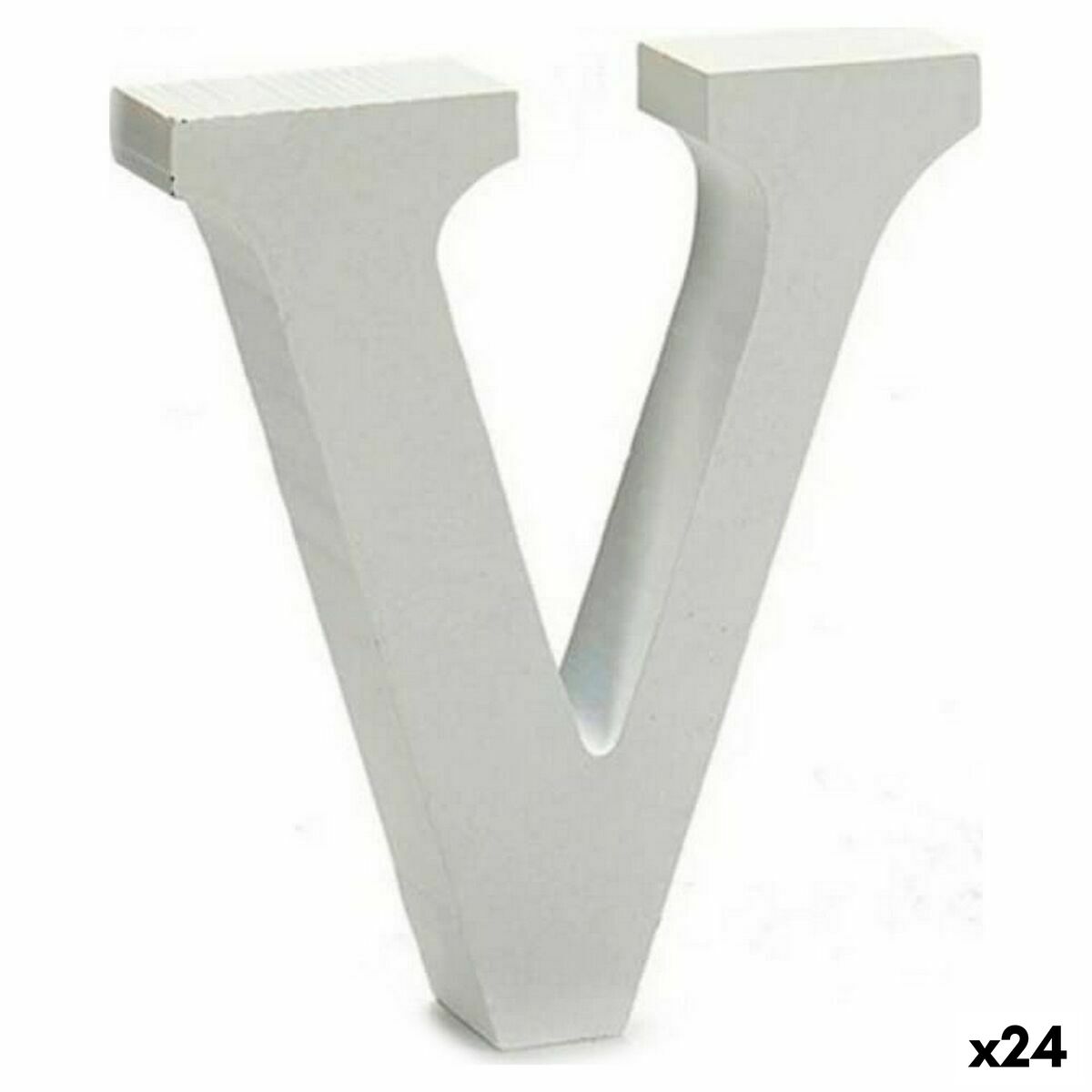 Letra Pincello V Blanco 2 x 11 cm 2 x 16 x 14,5 cm (24 Unidades)
