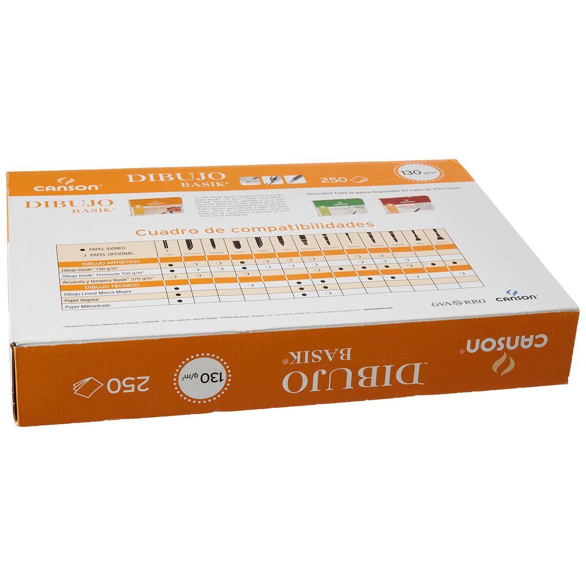 Papel de dibujo Canson Basik 250 Hojas