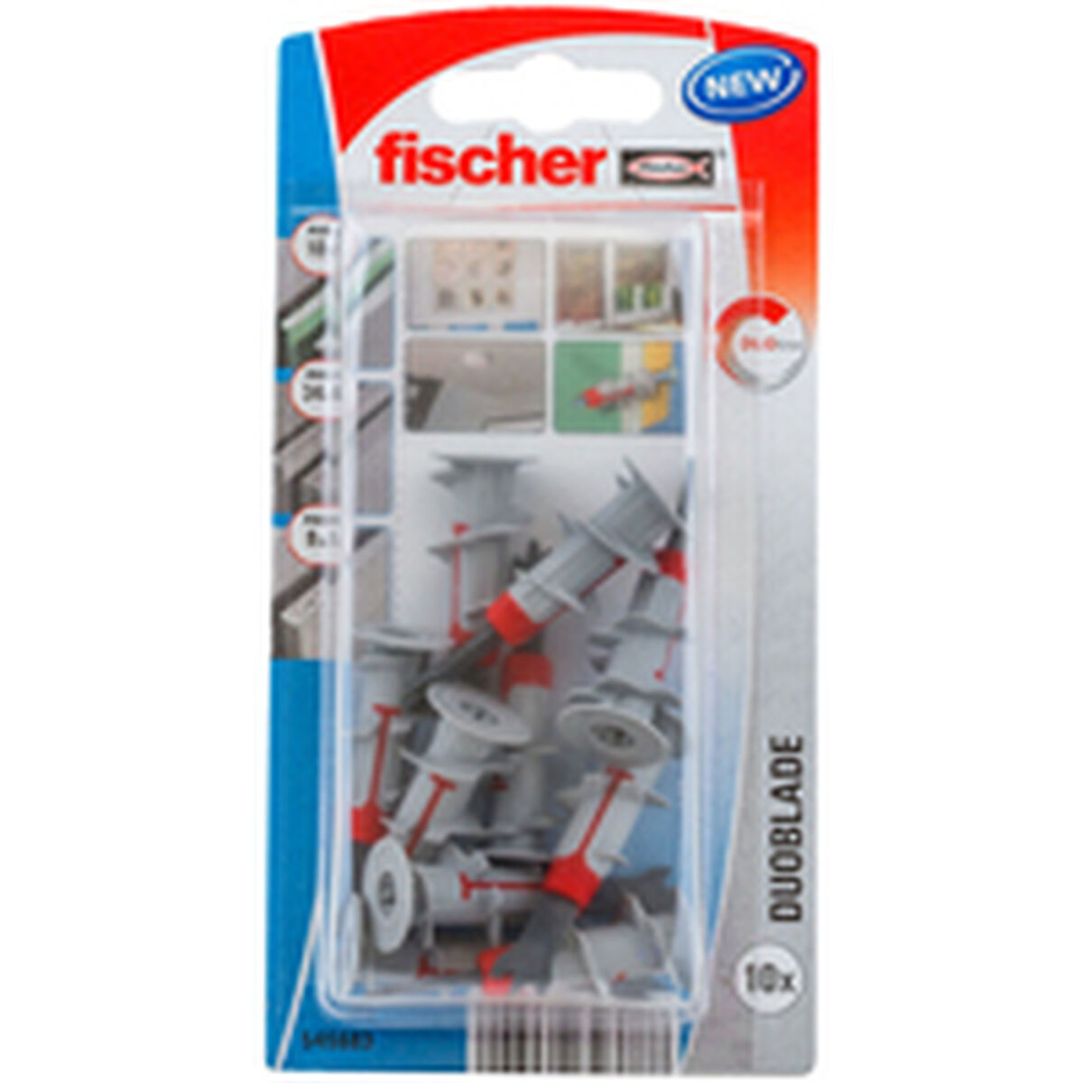 Tacos Fischer Duoblade Nailon Plástico (10 Unidades)