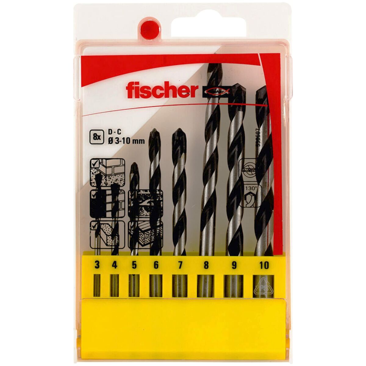 Set de brocas Fischer 536607 (8 Piezas)