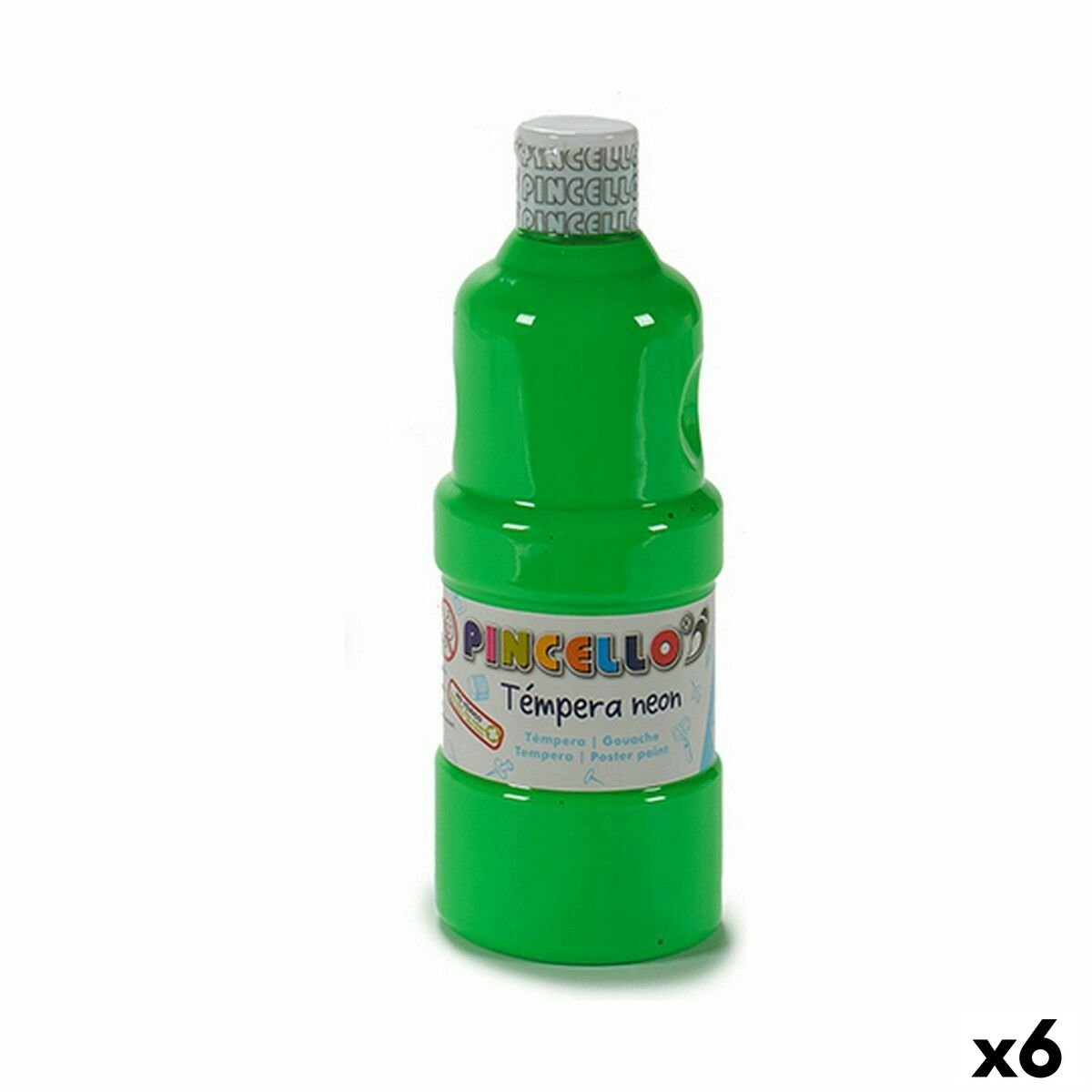 Témperas Pincello Neon Verde 400 ml (6 Unidades)