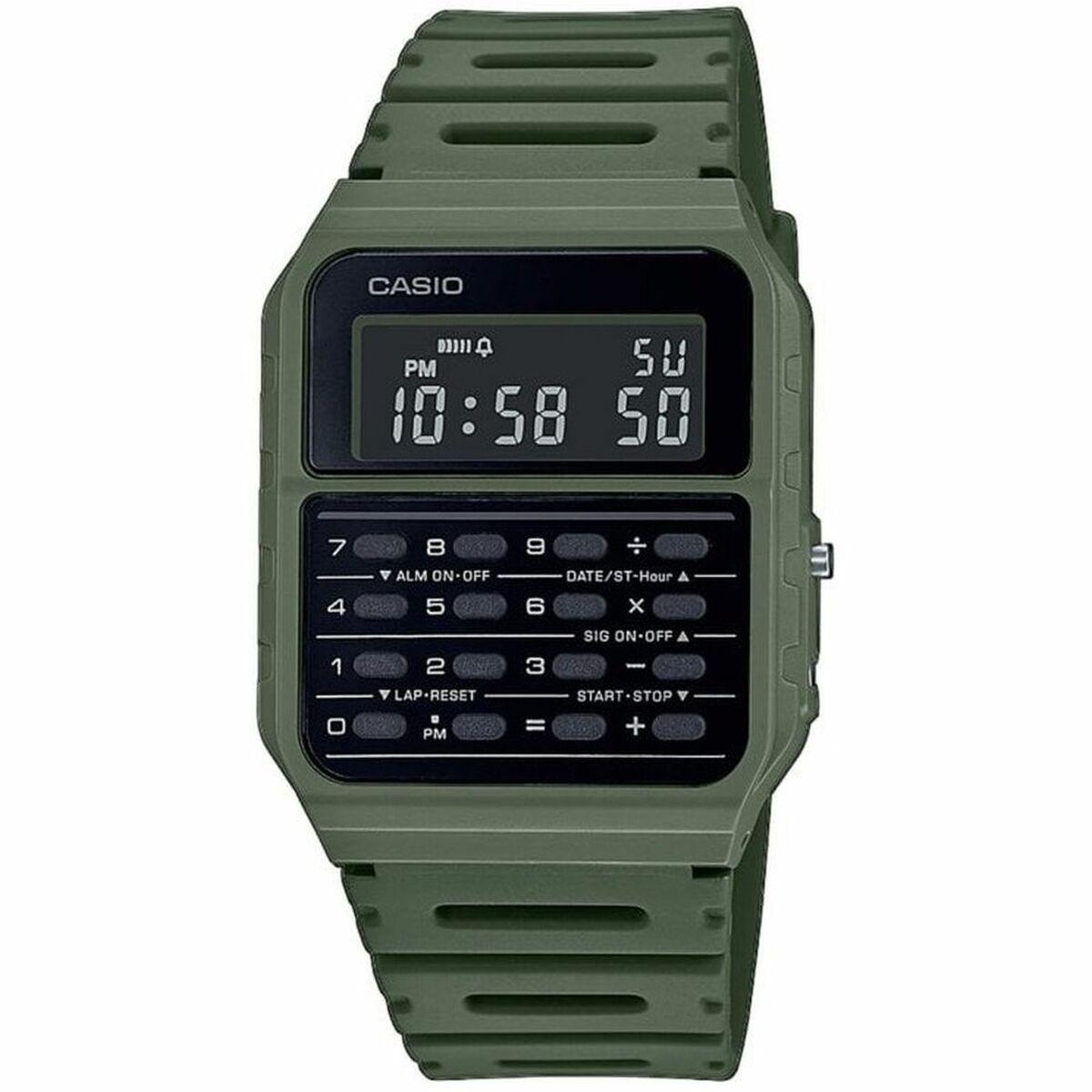Reloj Unisex Casio CALCULATOR Negro Verde