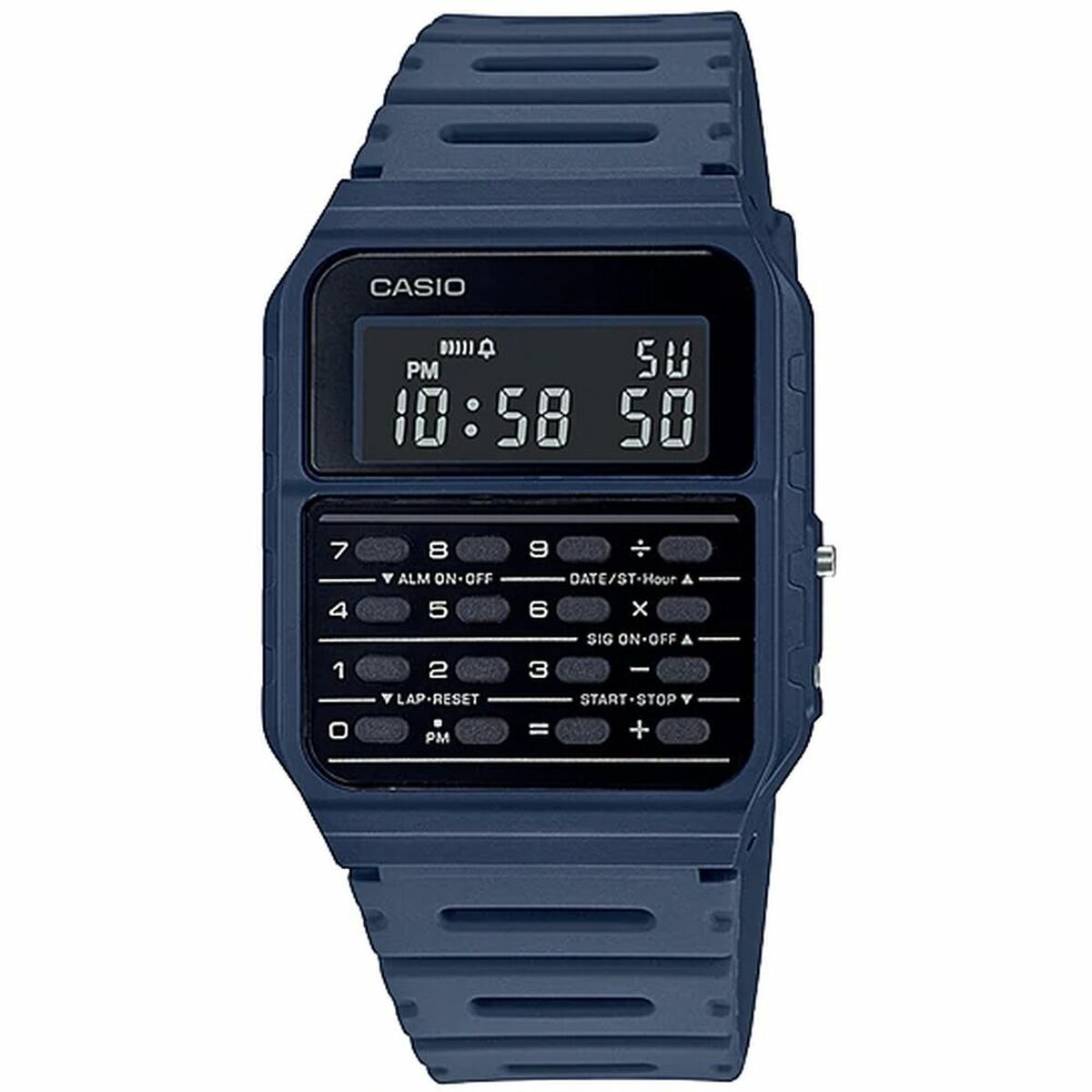 Reloj Unisex Casio CALCULATOR Azul Negro (Ø 35 mm)