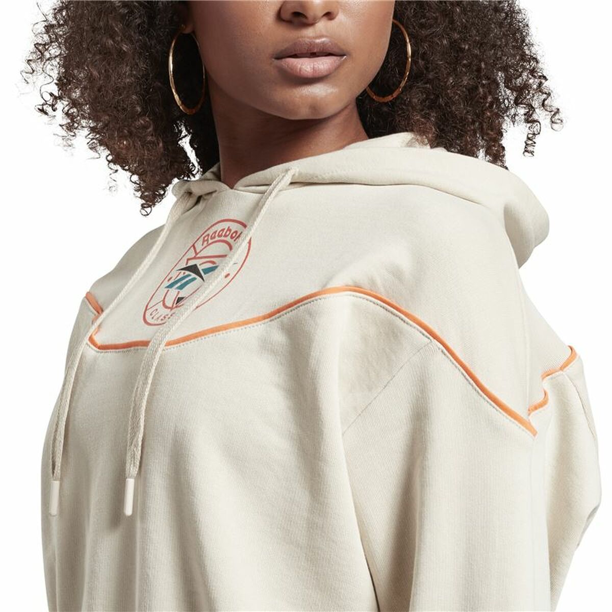 Sudadera con Capucha Mujer Reebok Classic Trail Beige