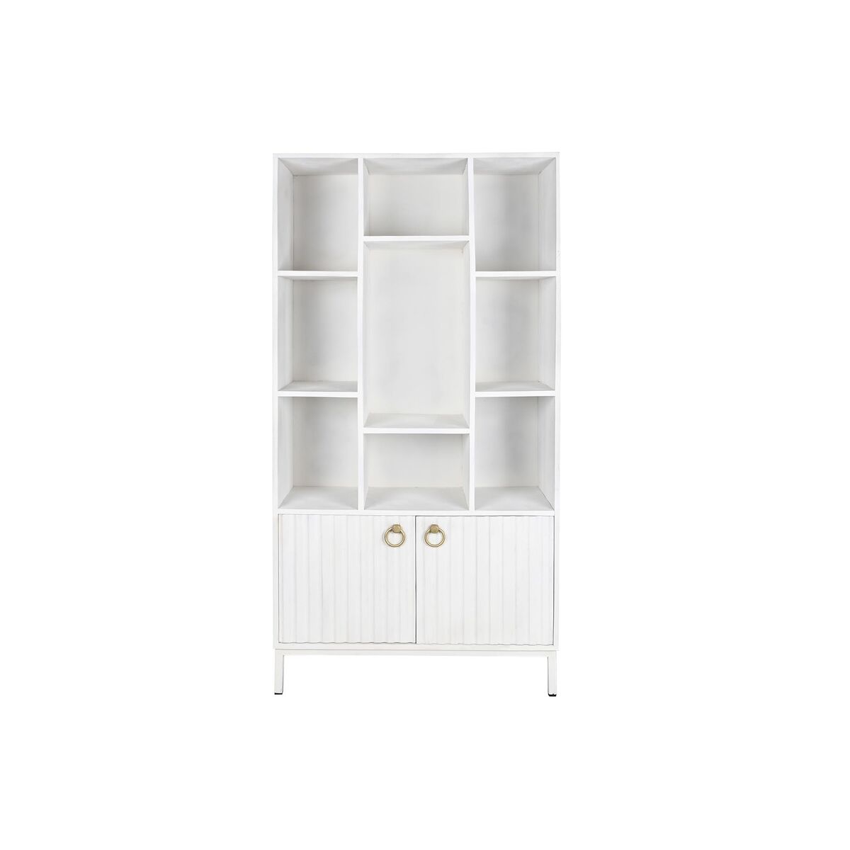 Estantería DKD Home Decor Blanco Metal Madera de mango 90 x 40 x 180 cm