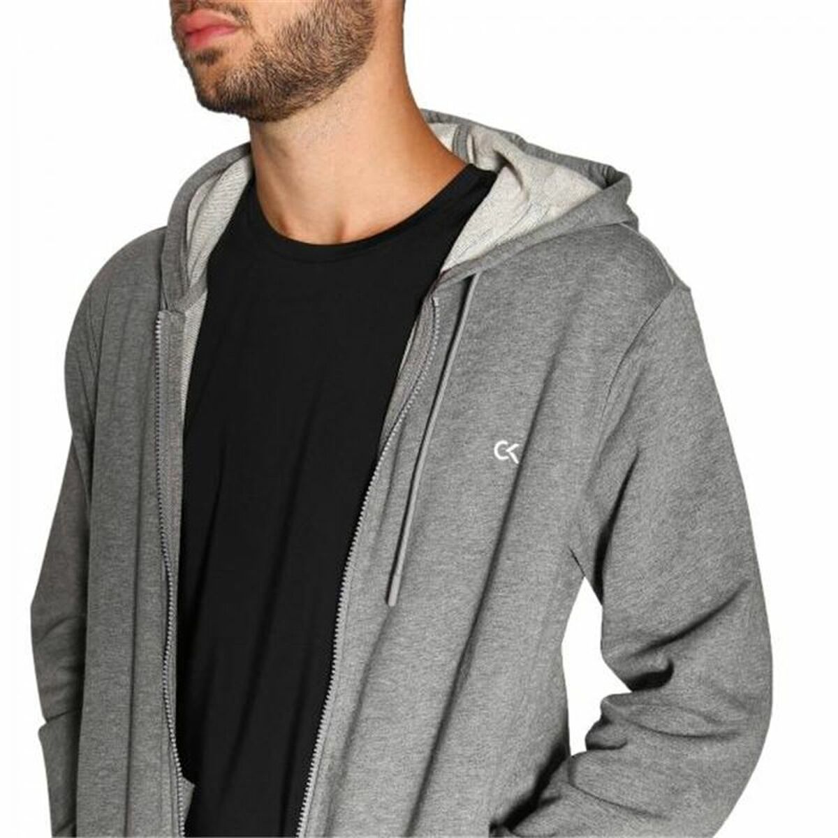 Chaqueta Deportiva para Hombre Calvin Klein Billaboard Fz  Gris oscuro