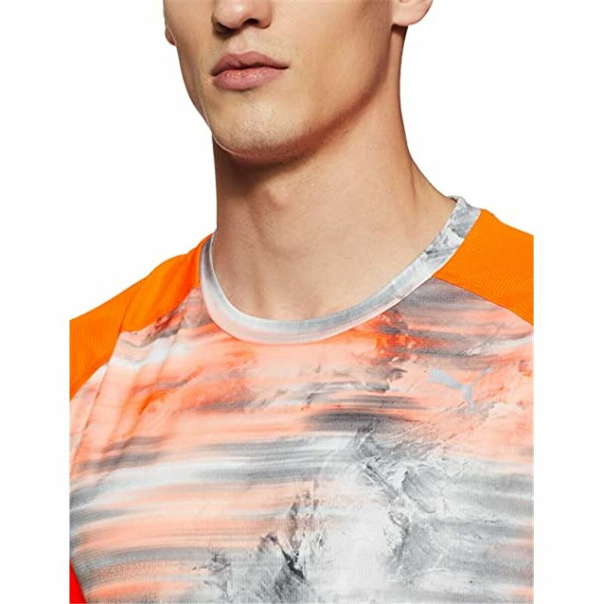 Camiseta de Manga Corta Hombre Graphic Tee Shocking Puma  Graphic Tee Shocking Naranja