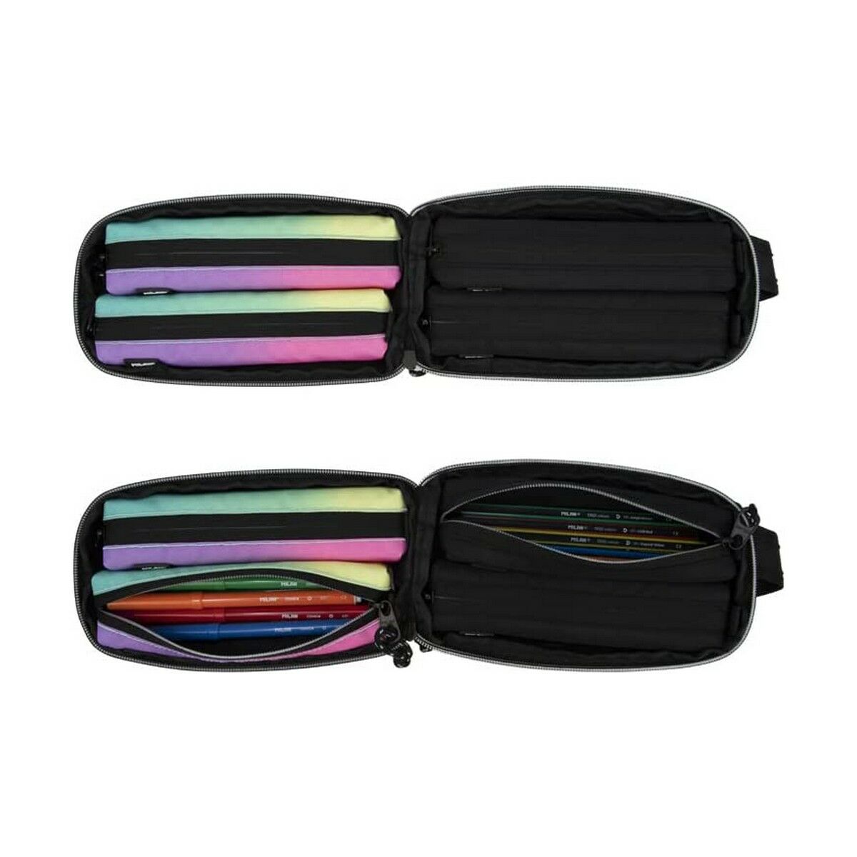 Estuche Milan Sunset KIT Negro 22,5 x 11,5 x 11 cm