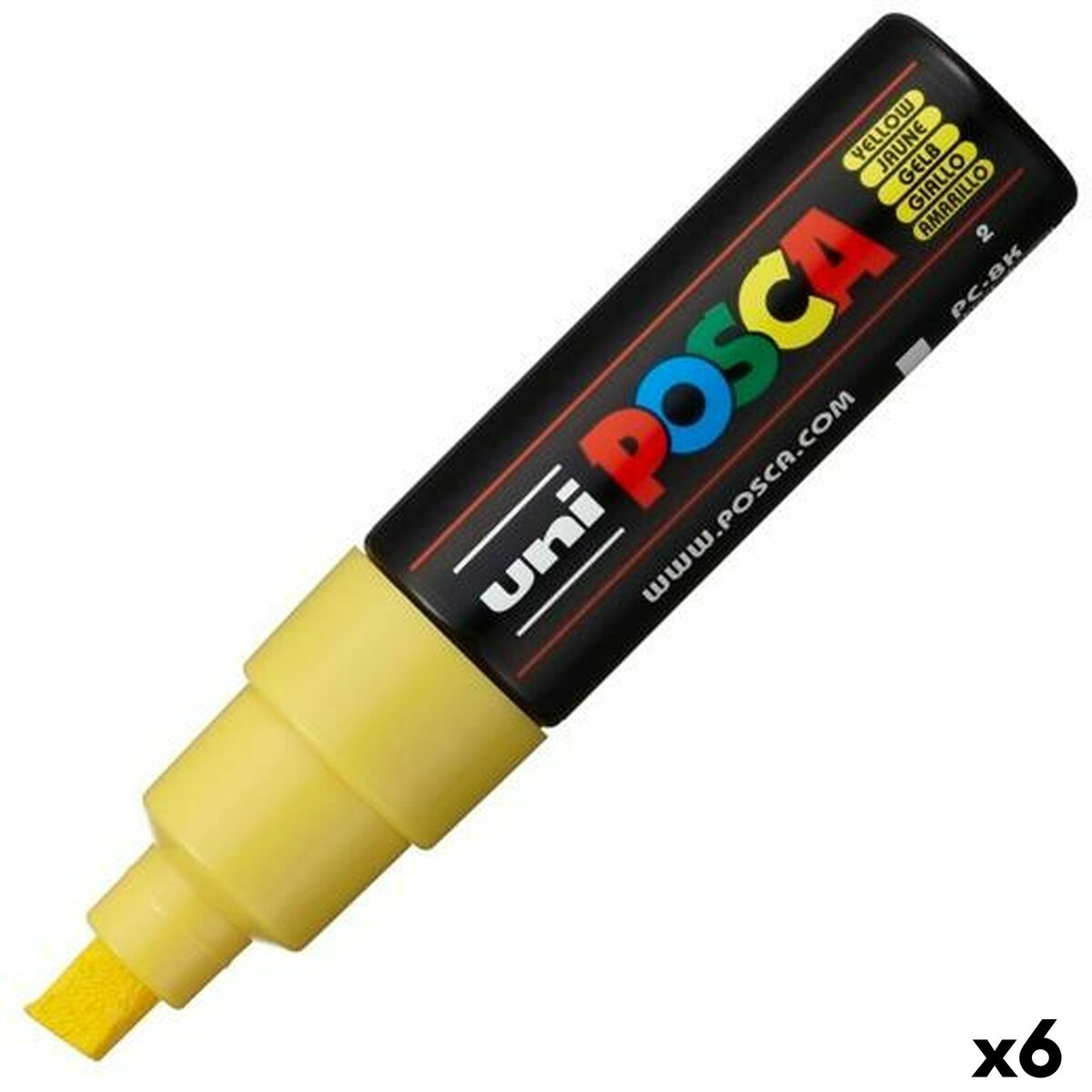 Rotuladores POSCA PC-8K Amarillo (6 Unidades)