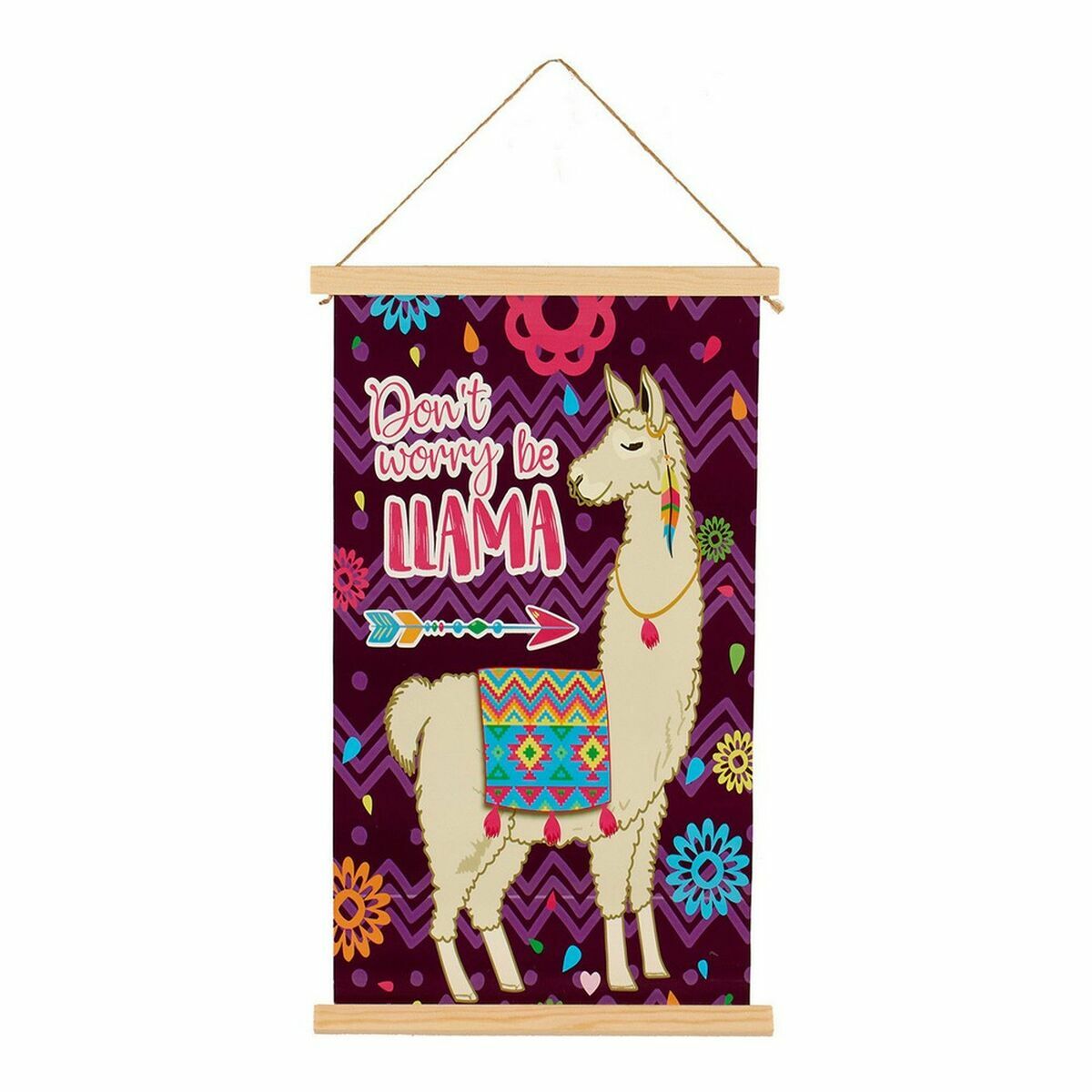 Lienzo Gift Decor 1 x 54 x 33 cm Llama (24 Unidades)