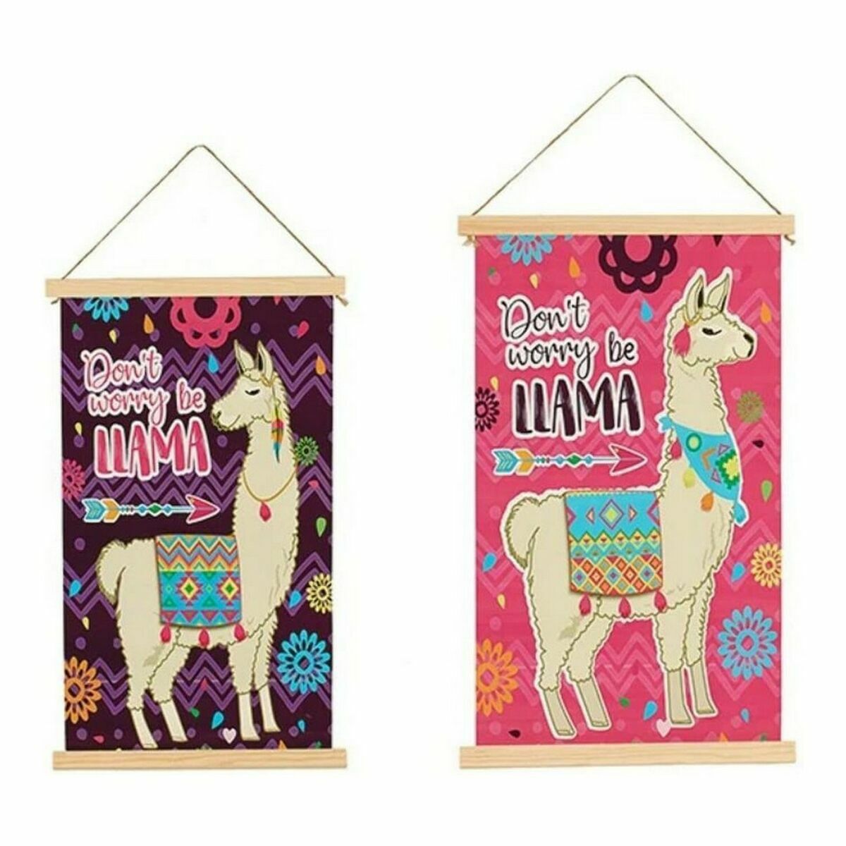 Lienzo Gift Decor 1 x 54 x 33 cm Llama (24 Unidades)