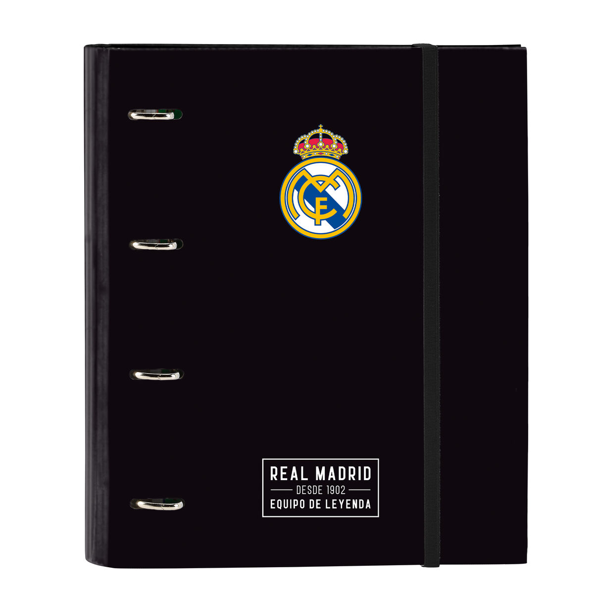Carpeta de anillas Real Madrid C.F. Corporativa Negro (27 x 32 x 3.5 cm)