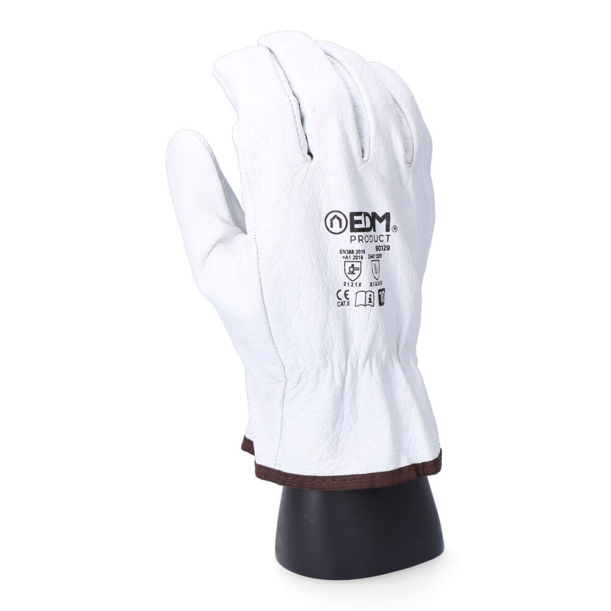 Guantes de Trabajo EDM Blanco Piel de vaca Transportes