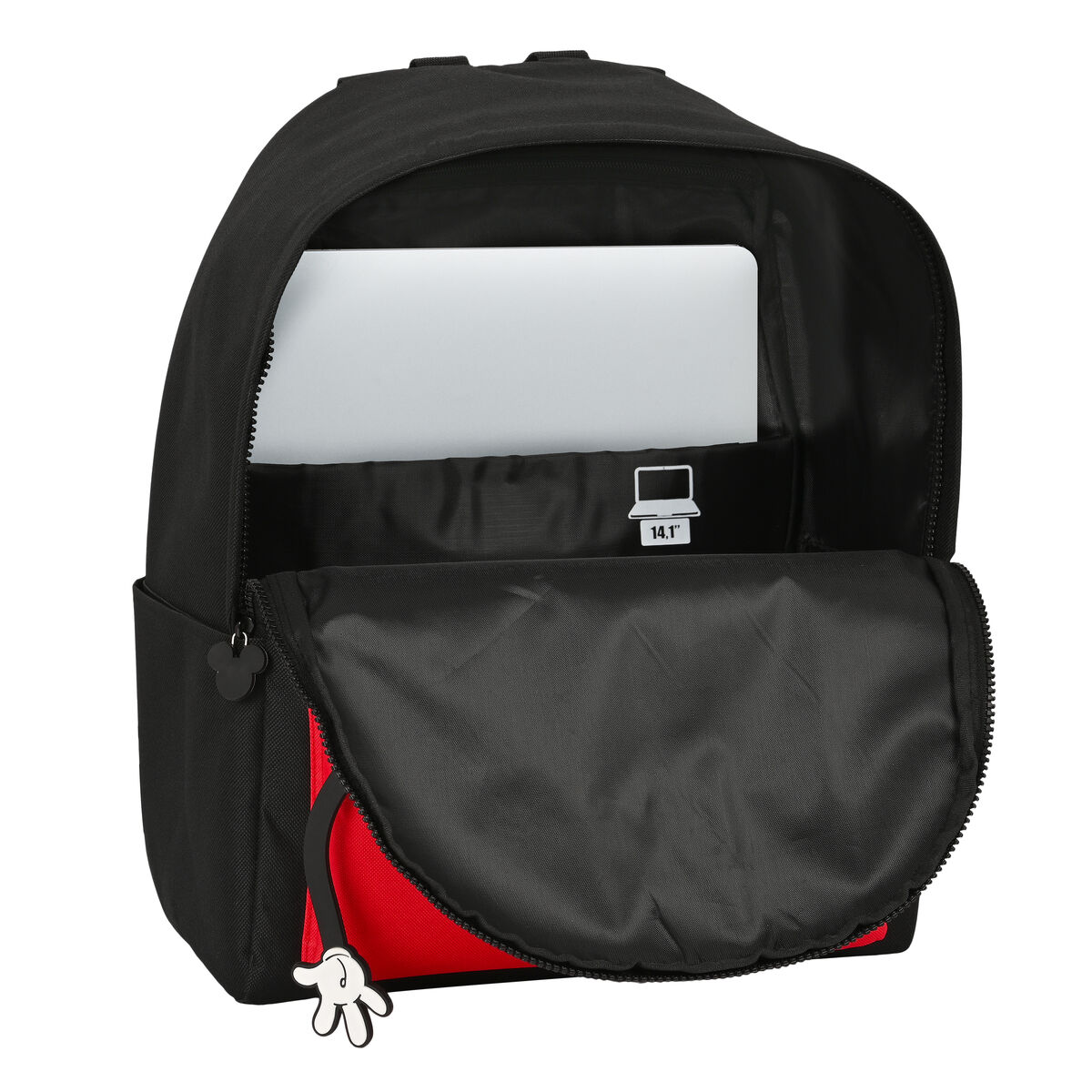 Mochila para Portátil Mickey Mouse Clubhouse  mickey mouse  Negro Rojo 31 x 40 x 16 cm