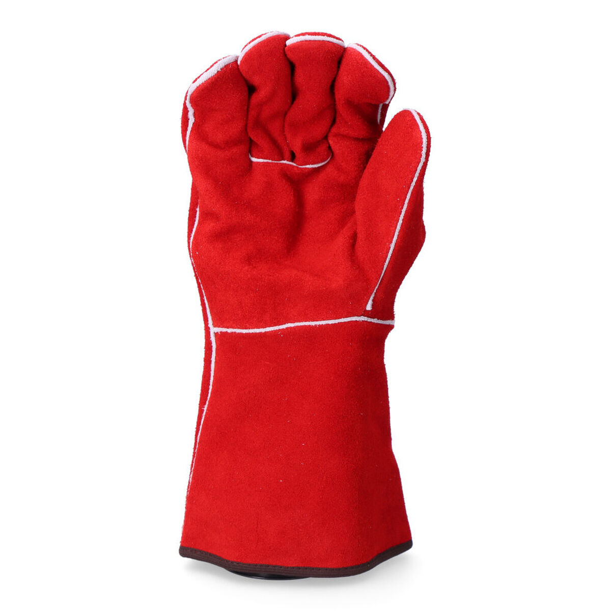 Guantes de Trabajo EDM Rojo Kevlar Algodón Piel de serraje Soldadores