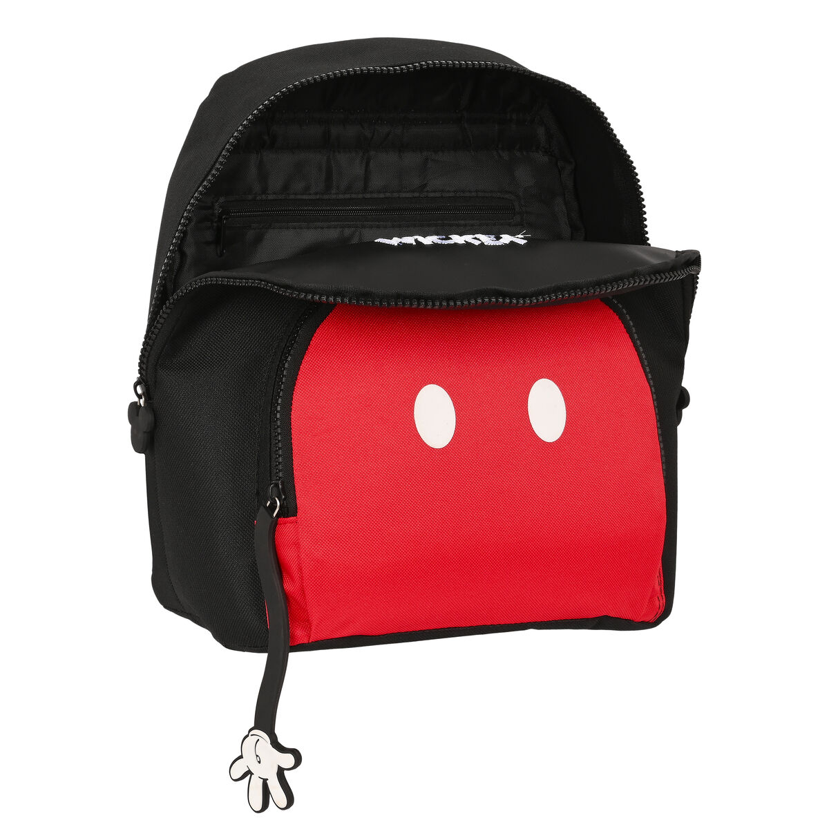 Mochila Casual Mickey Mouse Clubhouse Mickey mood Negro Rojo 25 x 30 x 13 cm