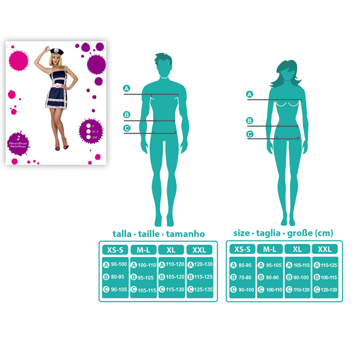 Disfraz para Adultos 825 (2 pcs) Marinera