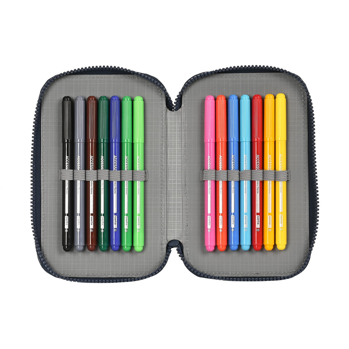 Estuche Escolar con Accesorios El Niño Bahia Azul 12.5 x 19.5 x 4 cm (28 piezas)