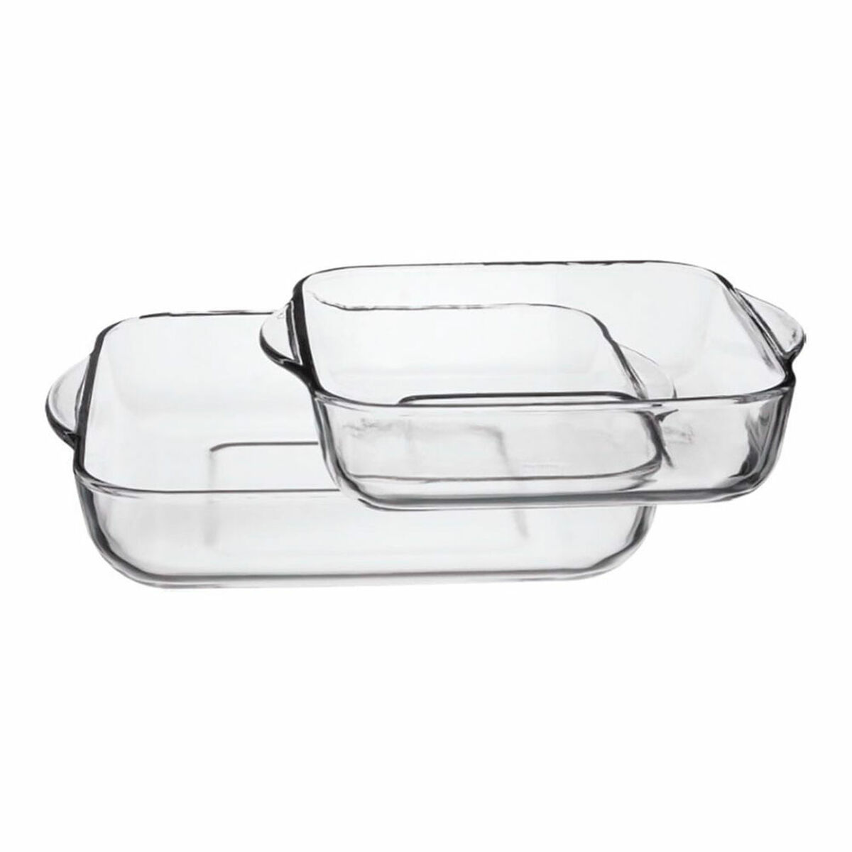 Set de Fuentes para Horno Pasabahce 1690037 Transparente Cristal 1 L 2 Piezas