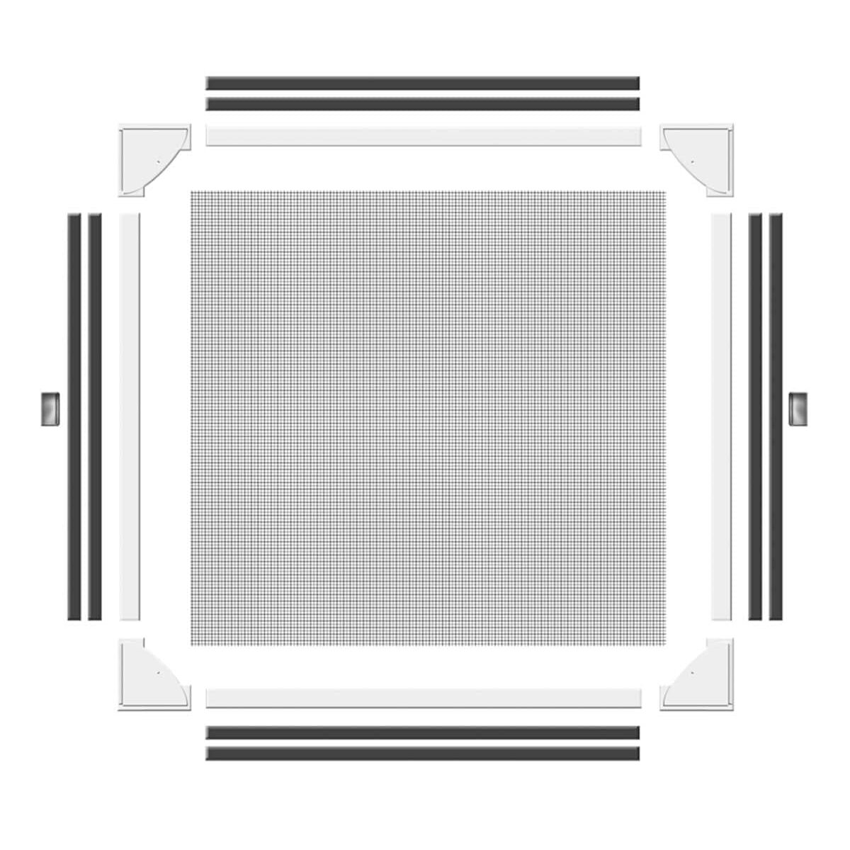 Mosquitera Schellenberg Magnético Con marco Fibra de Vidrio Blanco (100 x 120 cm)