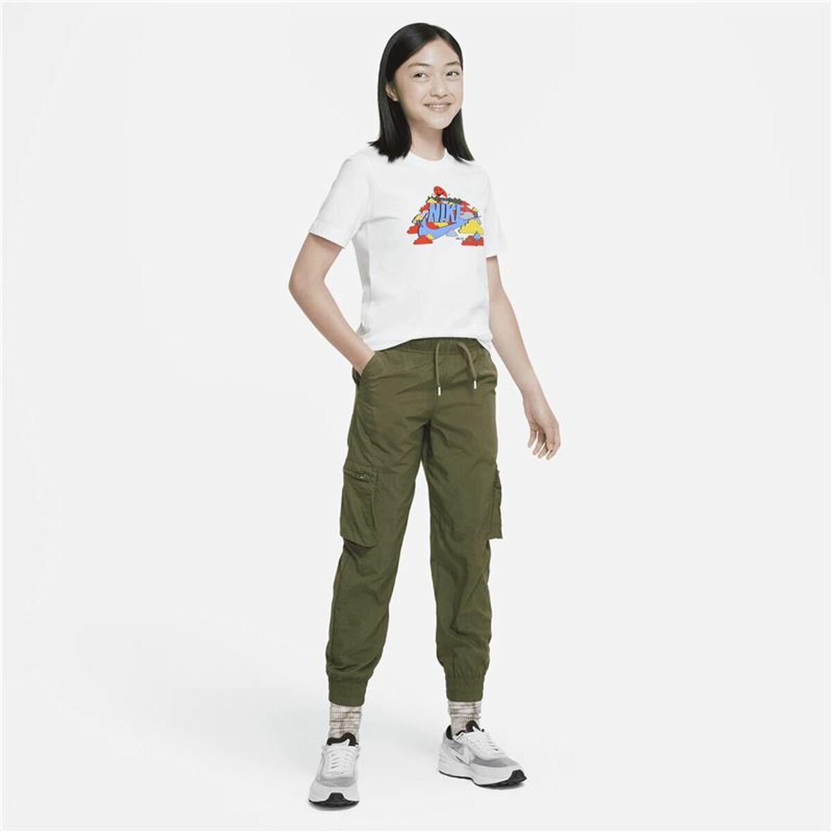 Camiseta de Manga Corta Infantil Nike Happy Cloud Blanco