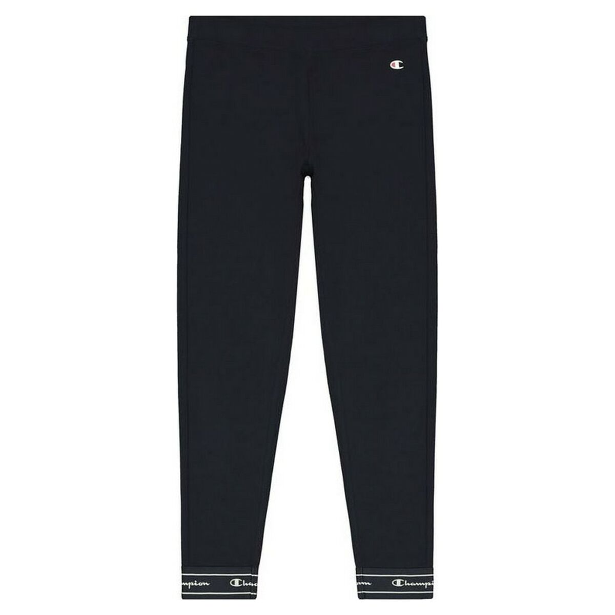 Mallas Deportivas de Mujer Champion Crop Logo Tape W Azul oscuro