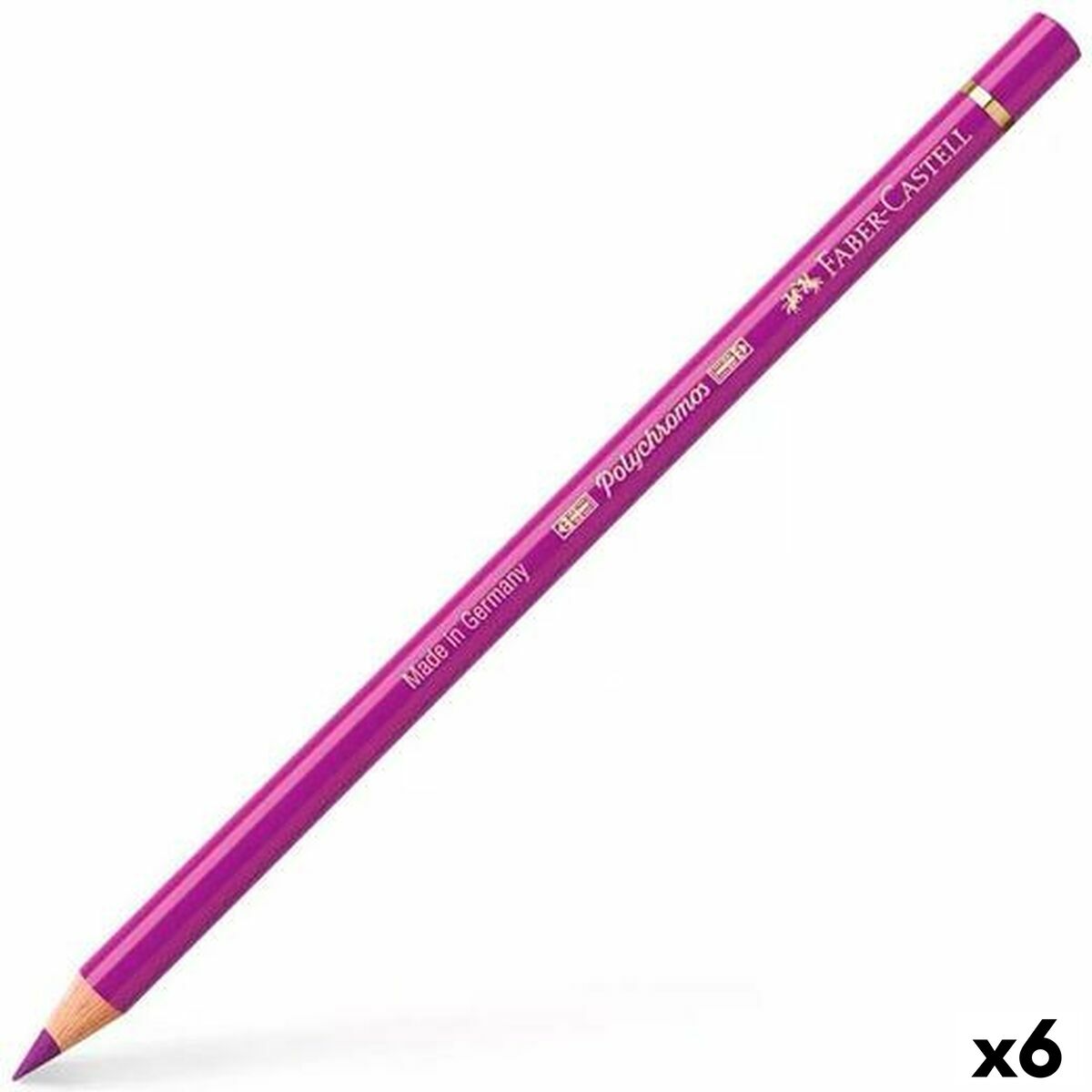 Lápices de colores Faber-Castell Polychromos Rojo Carmesí 6 Piezas