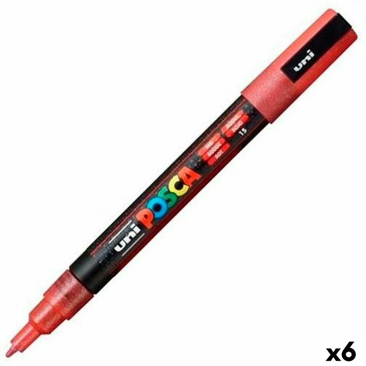 Marcador POSCA PC-3ML Rojo (6 Unidades)