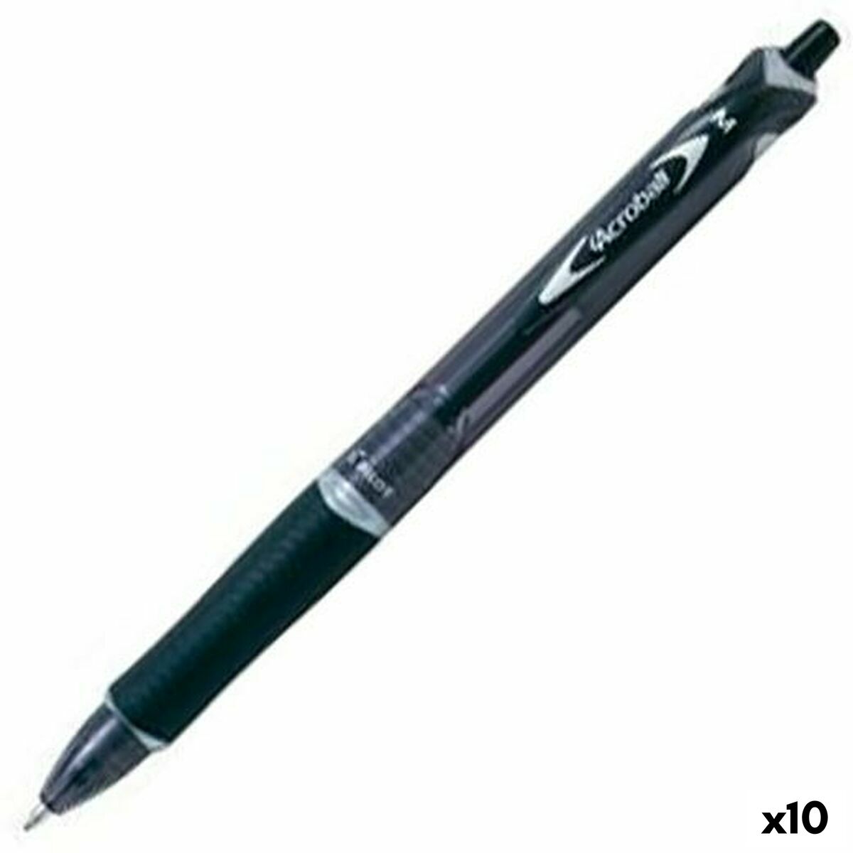 Bolígrafo Pilot Acroball Negro 0,4 mm (10 Unidades)