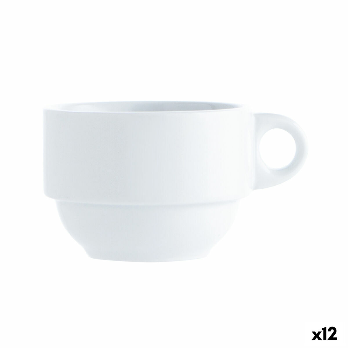 Taza de café y té Quid Basic Blanco 250 ml (12 Unidades)