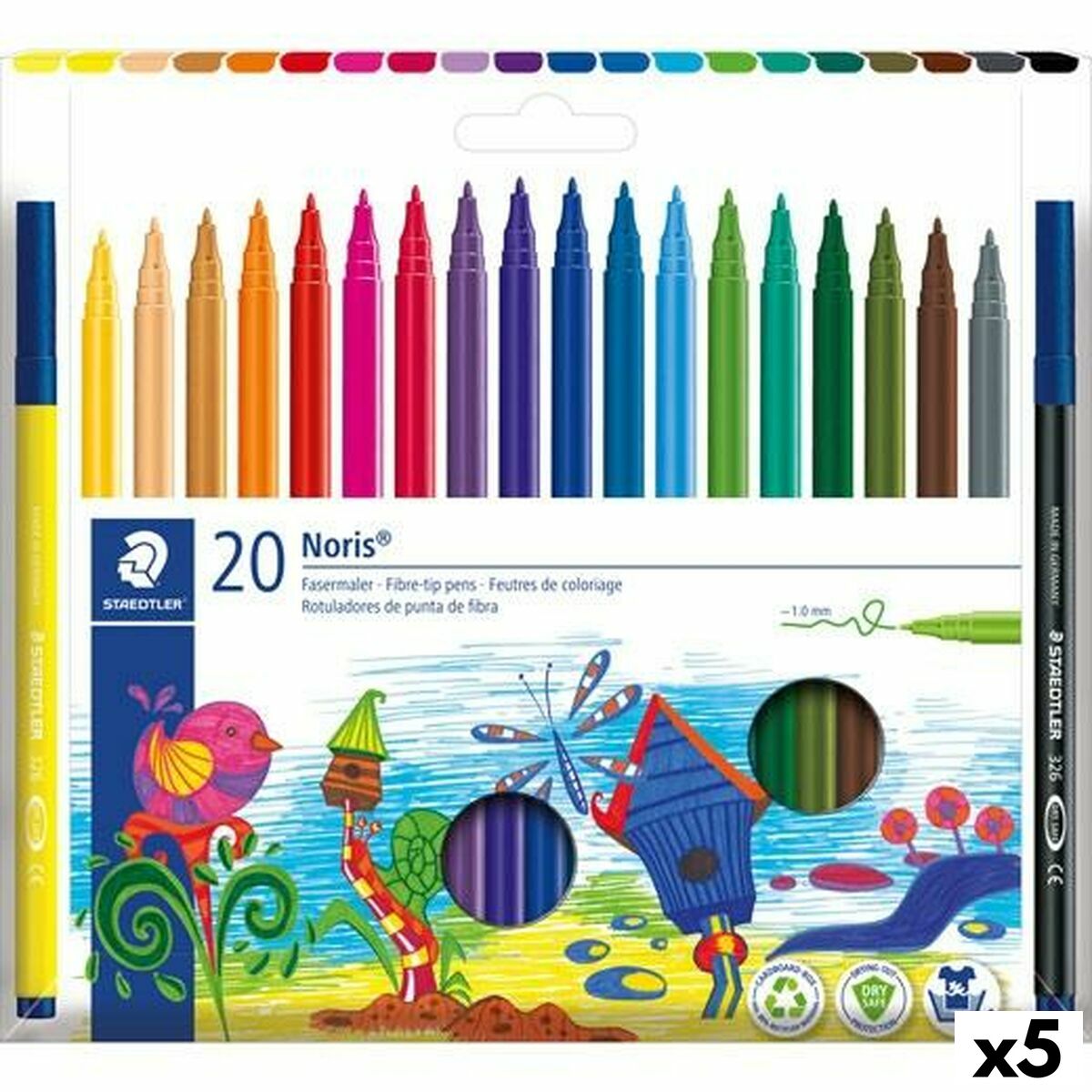 Set de Rotuladores Staedtler Noris 326 Multicolor (5 Unidades)