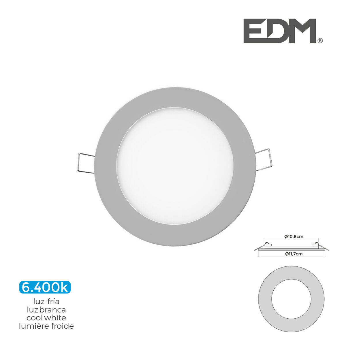 Foco empotrable EDM 31603 Downlight A G 6 W 320 Lm (6400 K)