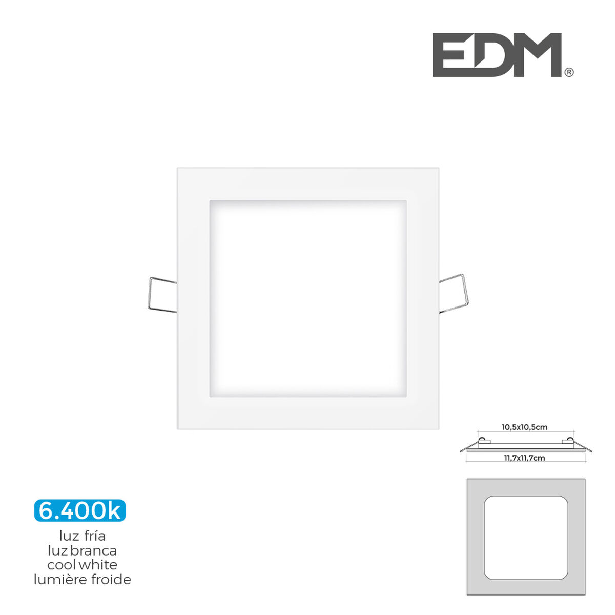 Foco empotrable EDM 31605 Downlight A G 6 W 320 Lm (6400 K)