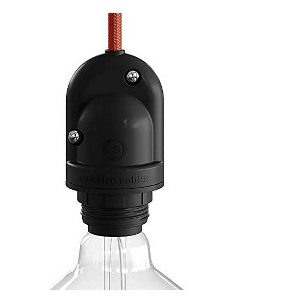 Portalámparas Negro E27