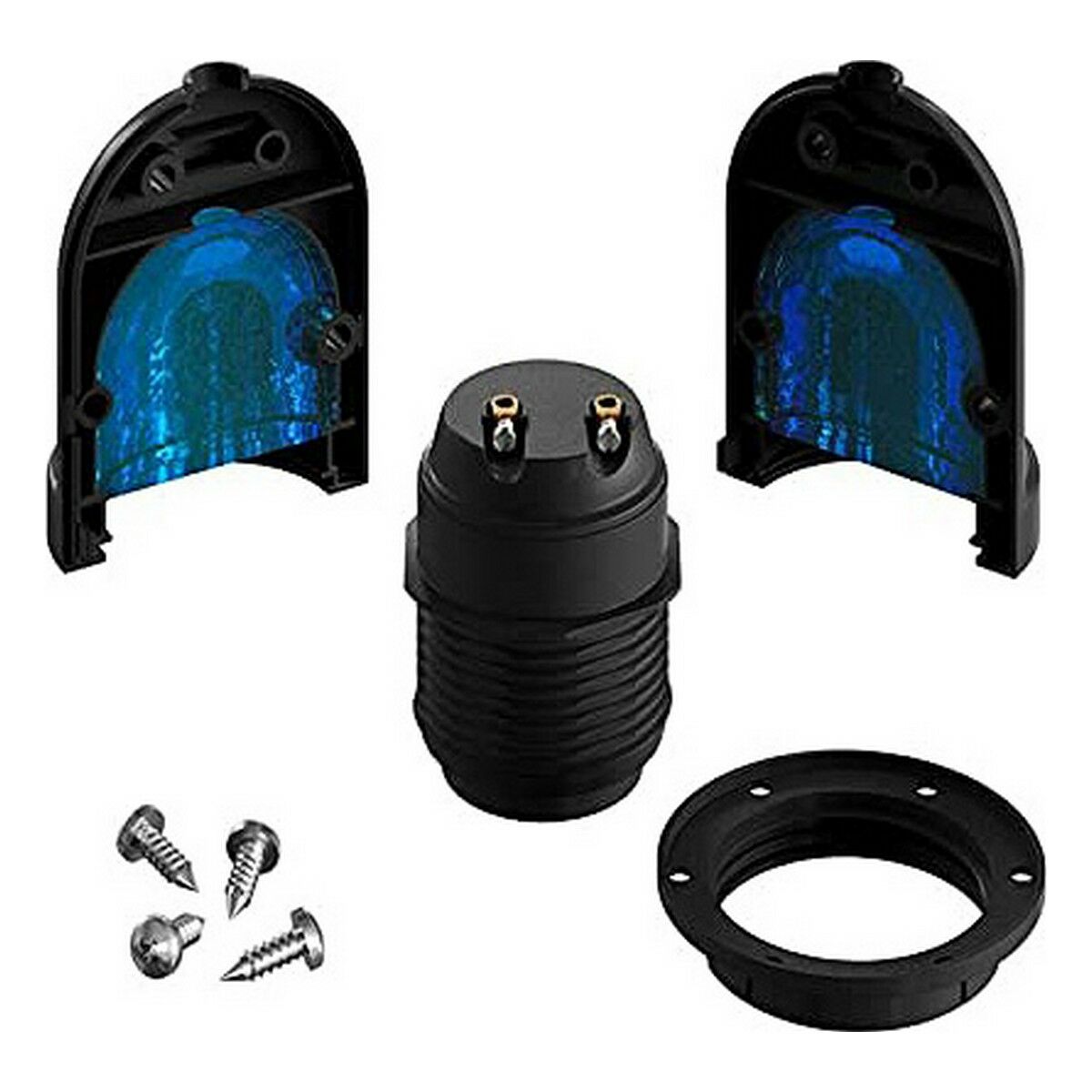 Portalámparas Negro E27