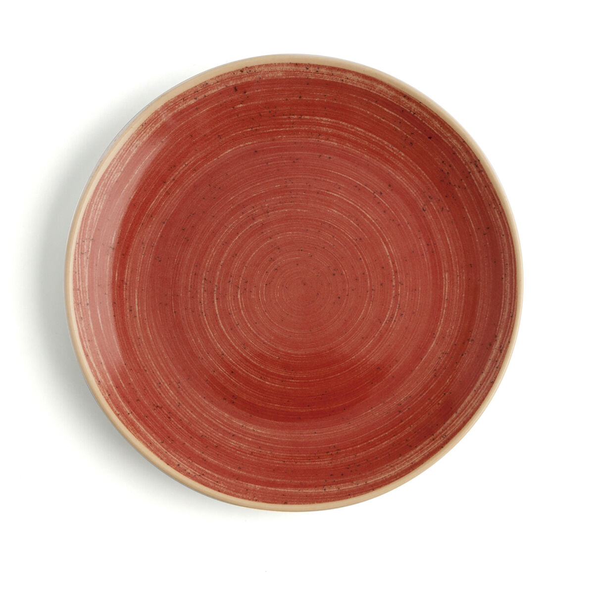 Plato Llano Ariane Terra Cerámica Rojo Ø 18 cm (12 Unidades)