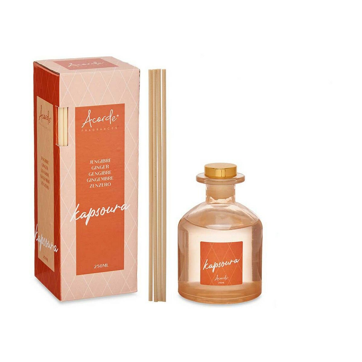 Varitas Perfumadas Acorde Jengibre 250 ml (6 Unidades)