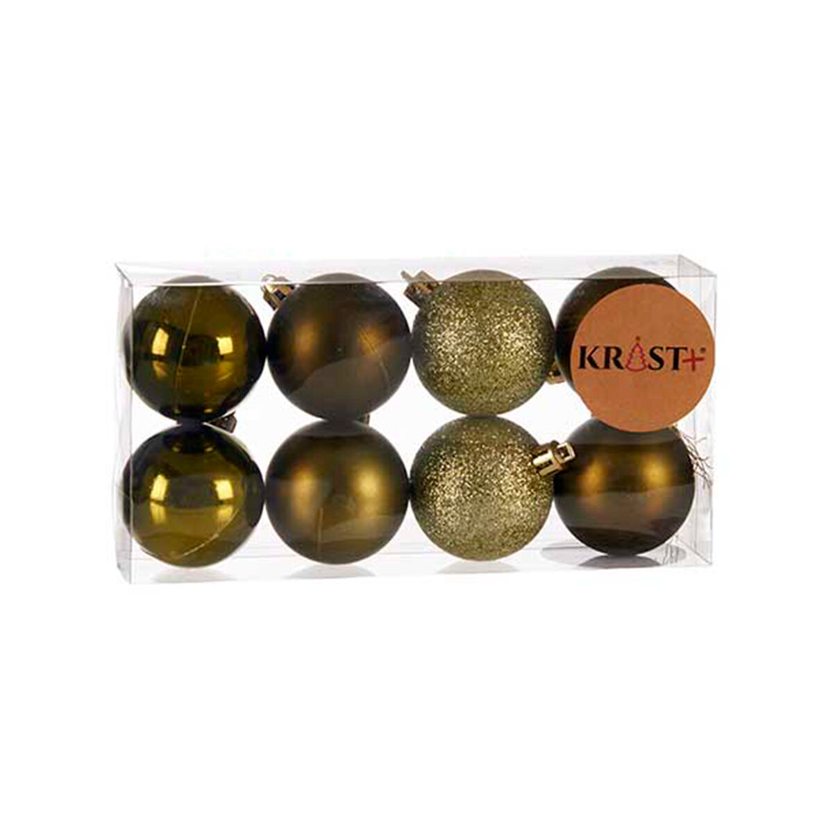 Set de Bolas de Navidad Krist+ Verde Plástico (12 Unidades)