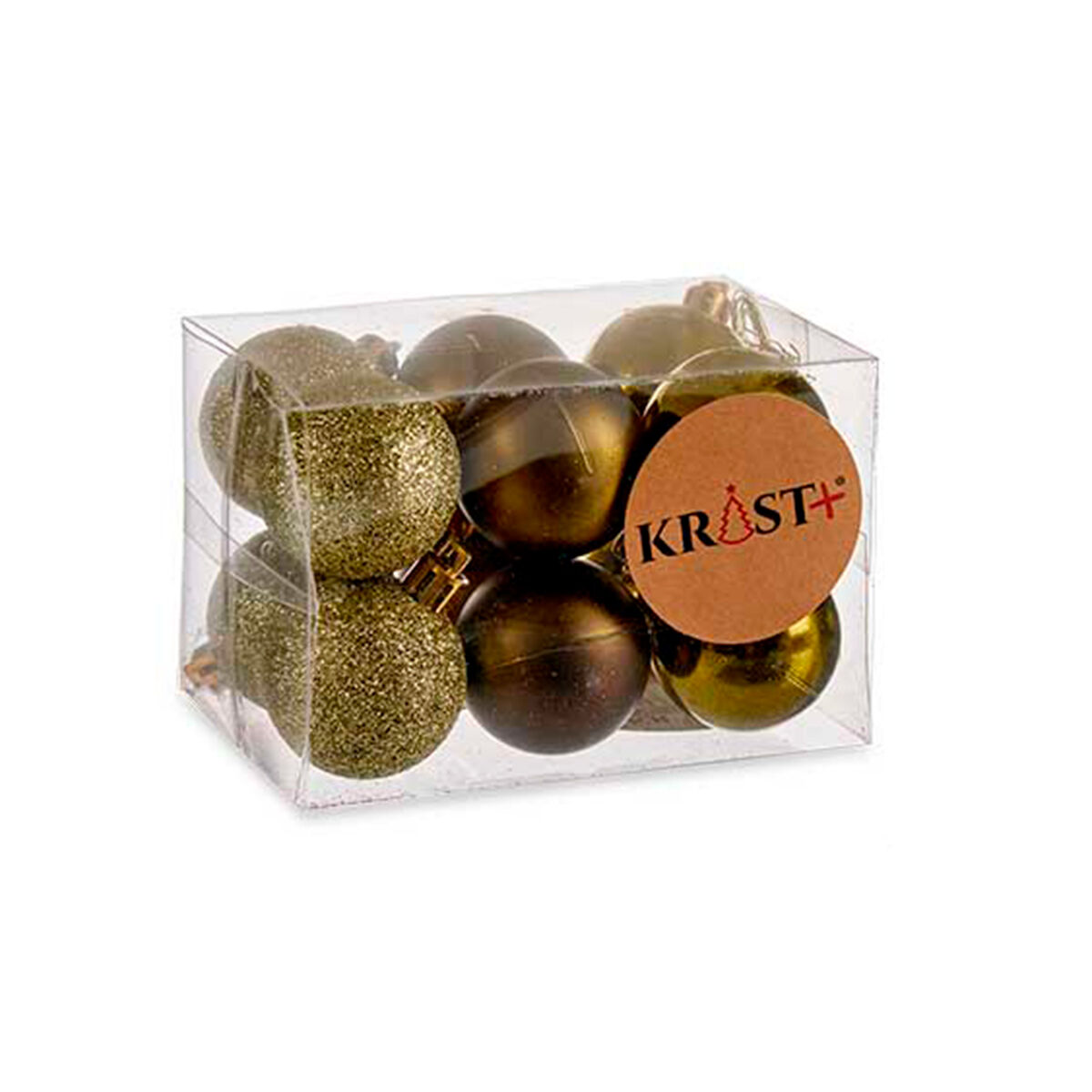 Set de Bolas de Navidad Krist+ Verde Plástico (12 Unidades)