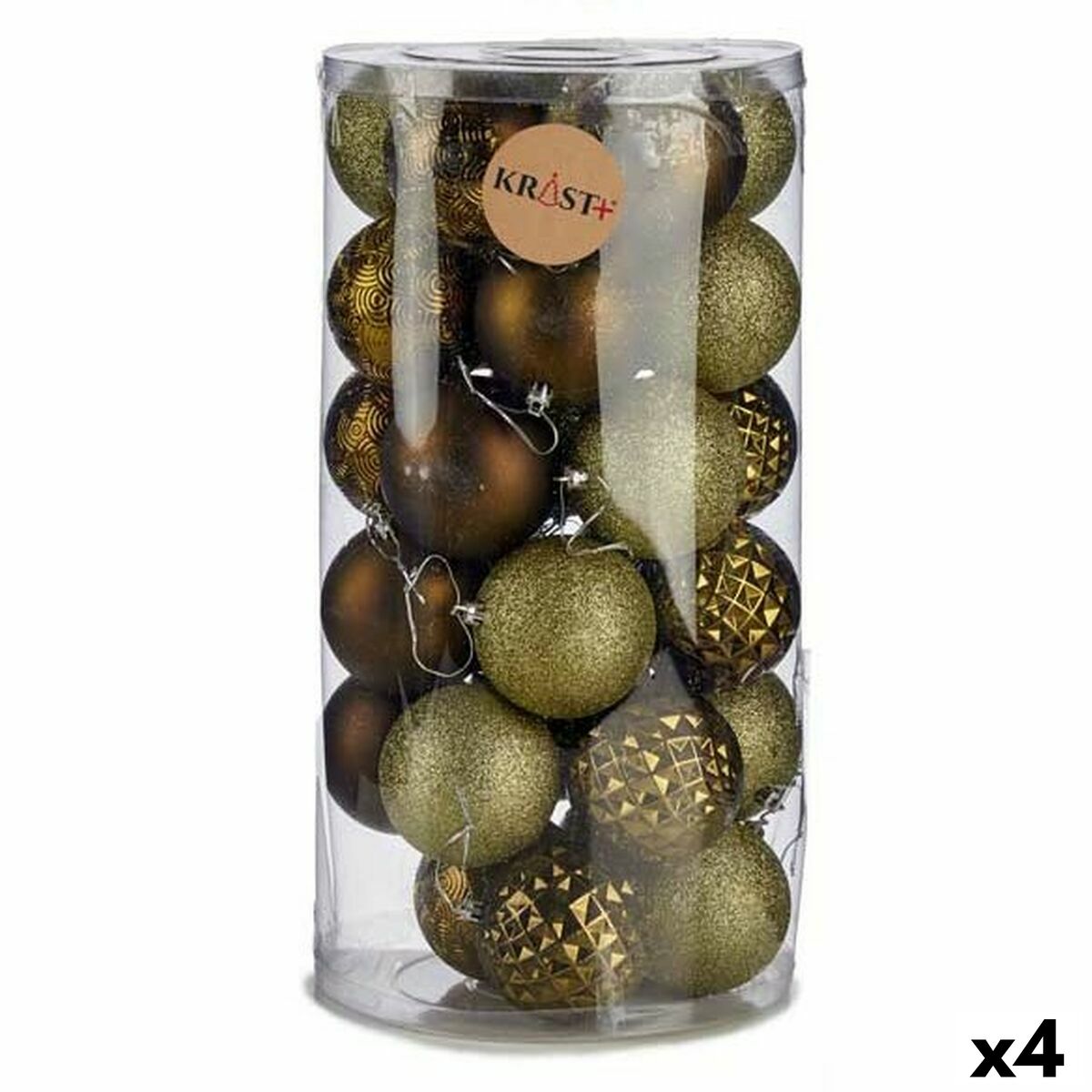 Set de Bolas de Navidad Krist+ Verde PVC (4 Unidades)