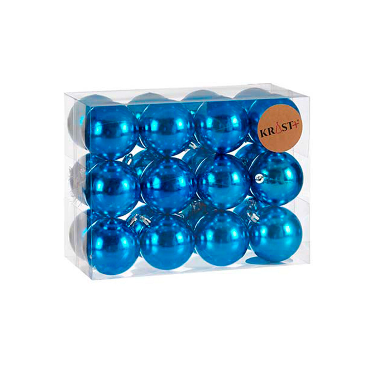 Set de Bolas de Navidad Krist+ Azul Plástico (12 Unidades)