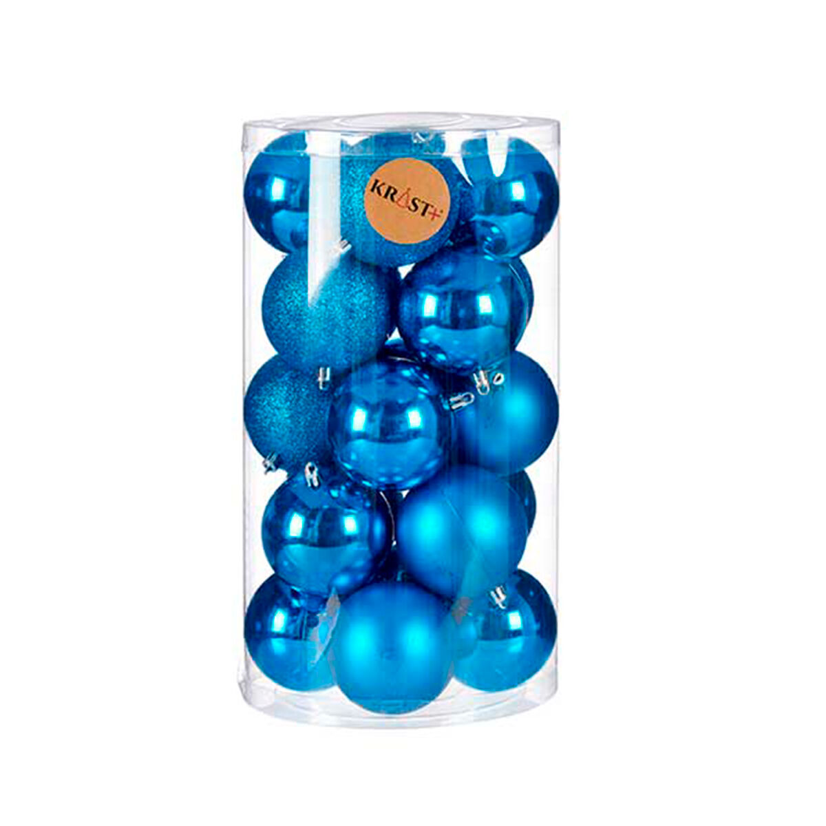Set de Bolas de Navidad Krist+ Azul Plástico (6 Unidades)