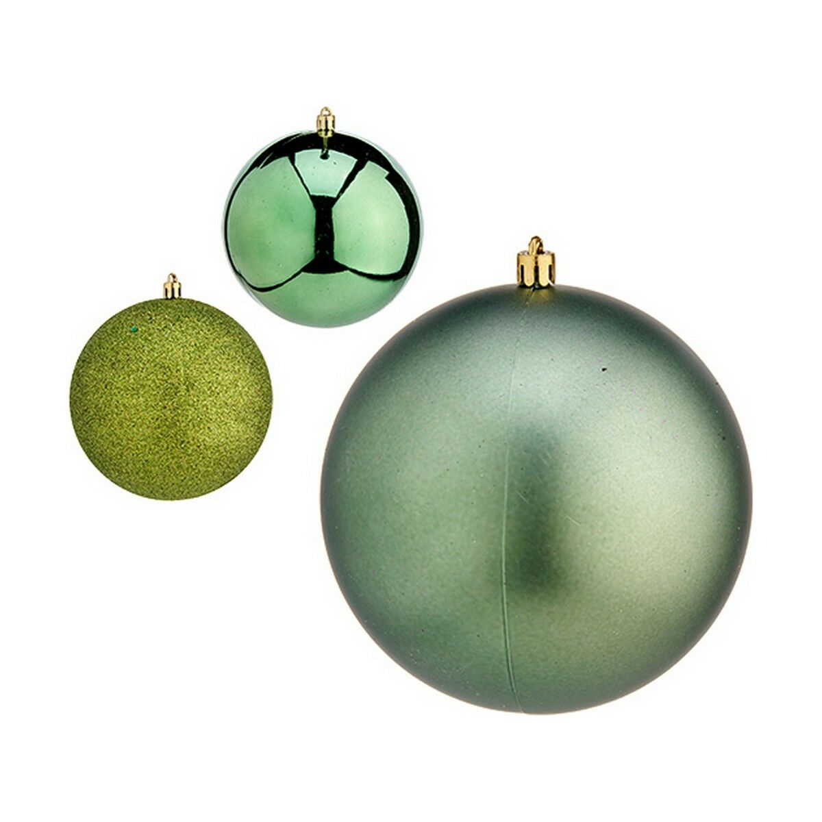 Set de Bolas de Navidad Krist+ Verde Plástico Ø 12 cm 6 Piezas (6 Unidades)