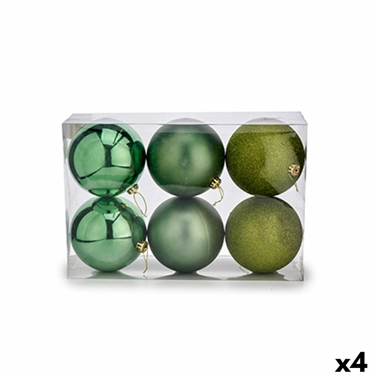 Set de Bolas de Navidad Krist+ Verde (4 Unidades)