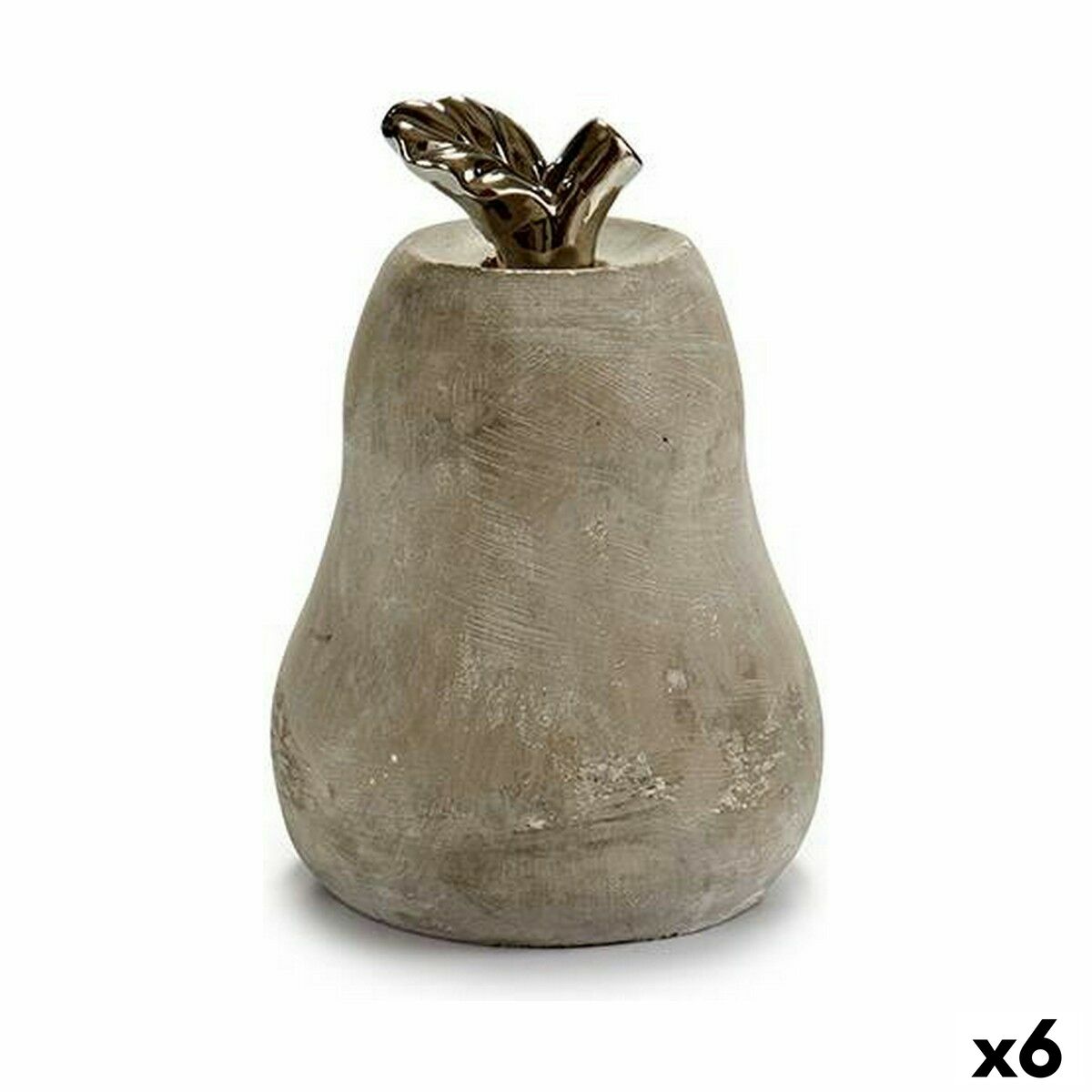 Figura Decorativa Gift Decor Gris Pera 15 x 20,5 x 15 cm Cemento (6 Unidades)