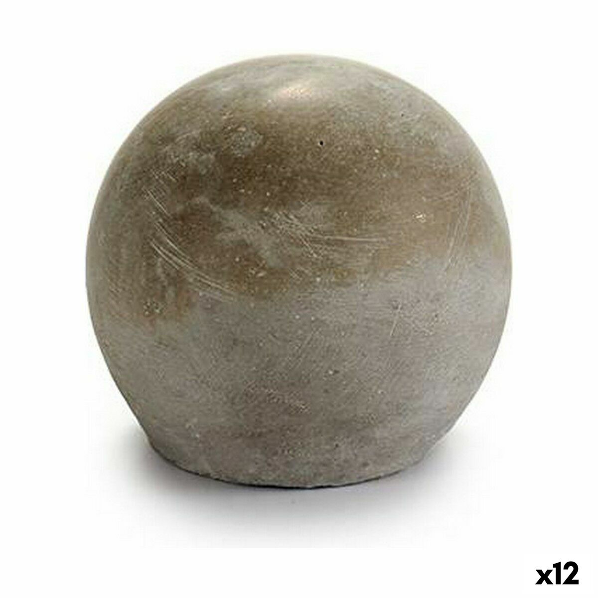 Figura Decorativa Gift Decor Gris Bola 10 x 10 x 10 cm Cemento (12 Unidades)